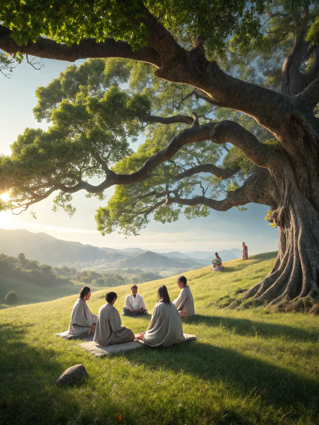 A group of students participating in a yoga session on the Sciences Po Nancy campus lawn, promoting wellness and relaxation.
